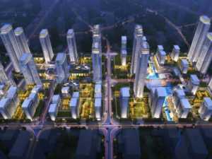 Modern style high-rise commercial demonstration area SU model 3D Model