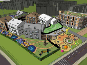 SU Model of Art atmosphere Kindergarten Building 3D Модель
