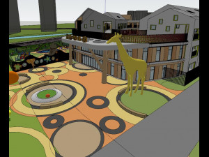 SU Model of Art atmosphere Kindergarten Building 3D Модель