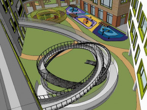 SU Model of Art atmosphere Kindergarten Building 3D Модель