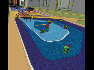 SU Model of Art atmosphere Kindergarten Building 3D Модель