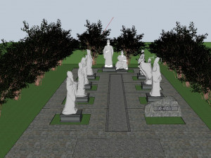 SU Model of Celebrity sculpture sketch 3D Model