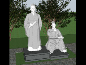SU Model of Celebrity sculpture sketch 3D Model