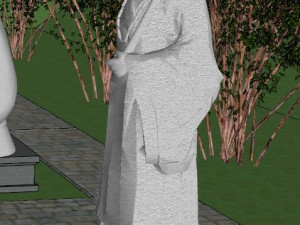 SU Model of Celebrity sculpture sketch 3D Model