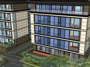 Su Model of Landscape in Modern Chinese Housing area 3D Model