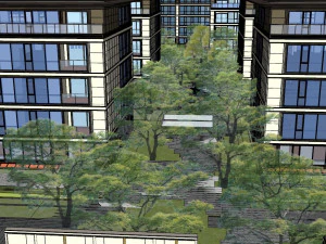 Su Model of Landscape in Modern Chinese Housing area 3D Model
