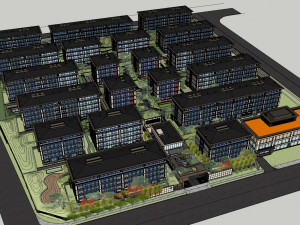 Su Model of Landscape in Modern Chinese Housing area 3D-Modell