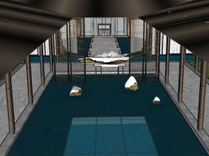 Modern villa building SU model 3D Model