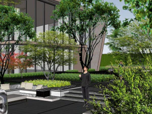 Modèle de paysage d'une zone de démonstration de haute qualité Modèle 3D