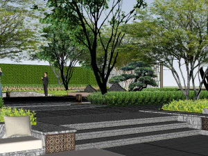 Landscape su model of high-quality demonstration area 3D Model