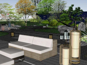 Landscape su model of high-quality demonstration area 3D Model