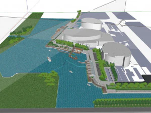 Landscape su Model of Waterfront Ribbon Park 3D Model