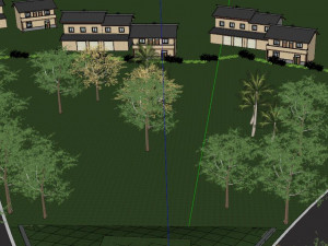 Modern entrance signage landscape sketch village entrance theme park landscape wall sculptur 3D Model