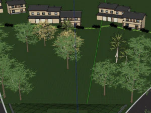 Moderne entree bewegwijzering landschapsschets dorpsingang themapark landschap muursculptuur 3D Model