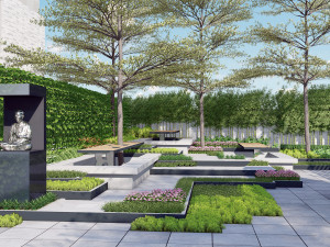 Modern style courtyard garden landscape 3D Модель