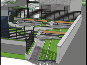 Modern style courtyard garden landscape 3D Модель