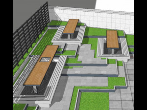 Modern style courtyard garden landscape 3D Модель