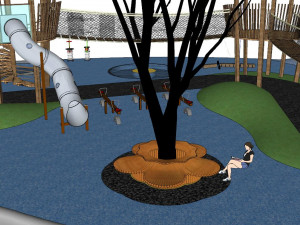 Pinecone modeling su model of modern childrens playground 3D-Modell