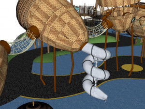 Pinecone modeling su model of modern childrens playground 3D-Modell