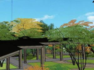 Su model for node design of activity site for the elderly 3D Model