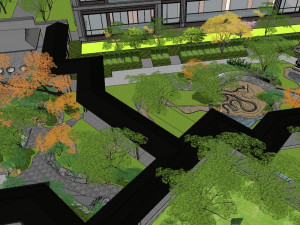 Su model for node design of activity site for the elderly 3D Model