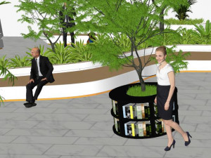 Su Model of Commercial Landscape of Roof Garden Model 3D