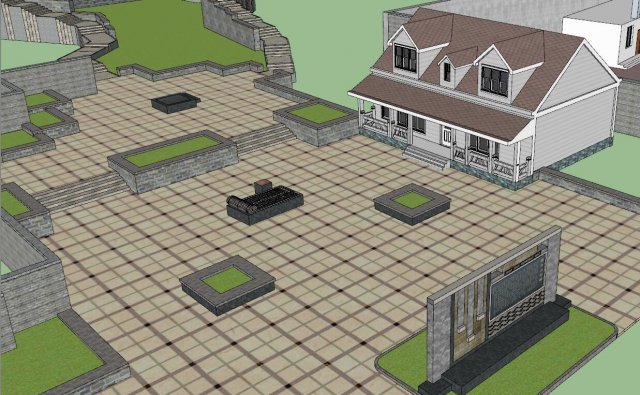 Su Model of Cultural Node Architectural Landscape Model 3D .c4d .max .obj .3ds .fbx .stl .blend