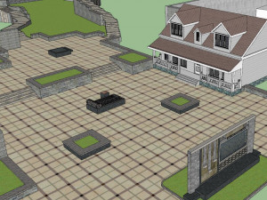 Su Model of Cultural Node Architectural Landscape Modelo 3D