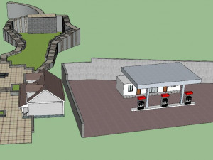 Su Model of Cultural Node Architectural Landscape Model 3D
