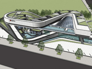 Su Model of demonstration Zone of Water World Center 3D Model