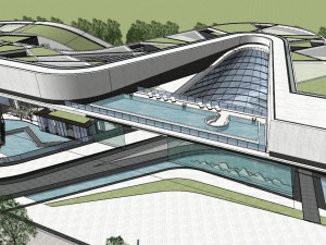 Su Model of demonstration Zone of Water World Center 3D Model