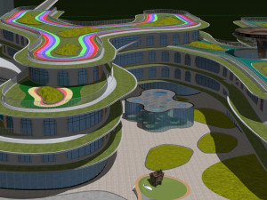 SU Model of International Fashion Kindergarten Building 3D Model