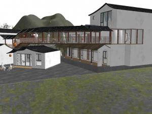 SU model of modern style villa architecture 3D Model