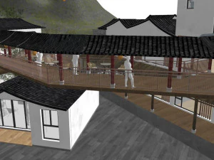SU model of modern style villa architecture 3D Model