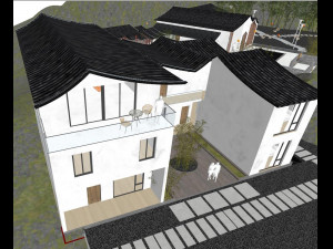 SU model of modern style villa architecture 3D Модель
