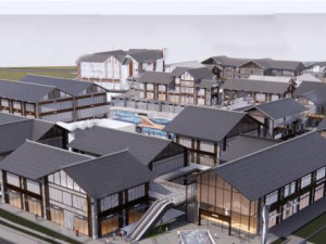 SU Model of Plaza Building in Commercial District 3D Model