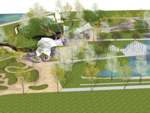 Waterfront country Park Landscape Model su 3D Model