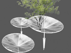 Collection of su gallery shelves in modern landscape 3D 模型