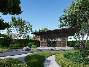 Modern style courtyard garden landscape 3Dモデル