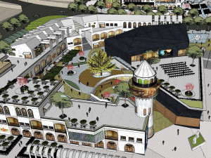 Su Model of Commercial Landscape in Modern Jian-ou Community 3D Model