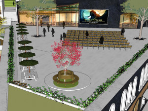 Su Model of Commercial Landscape in Modern Jian-ou Community 3D Model