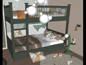 SU model of modern childrens room 3D 模型
