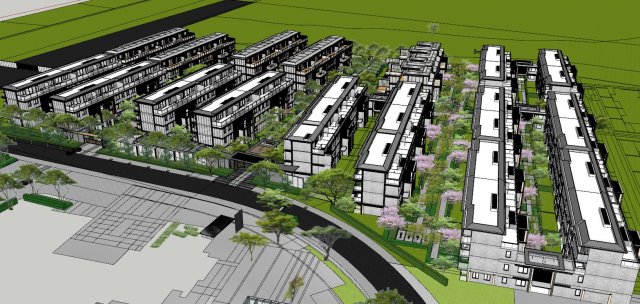 An exquisite su model of a Zhonghai landscape region 3D Model .c4d .max .obj .3ds .fbx .stl .blend 