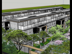 An exquisite su model of a Zhonghai landscape region 3D Model