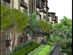 Landscape su Model of Wanda High-grade Atmospheric House 3Dモデル