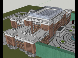 Modern campus cultural square cultural and artistic landscape wall artistic sculpture 3D Model