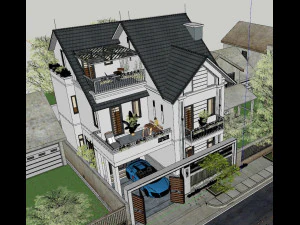 Single family villas 3D Model