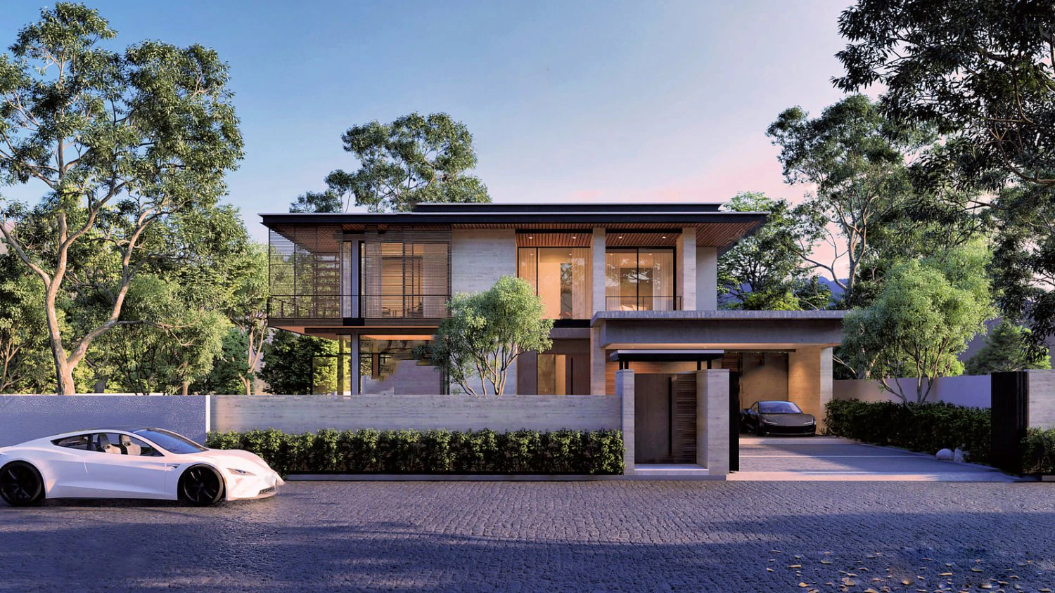 SU model of a single-family villa 3D Model .c4d .max .obj .3ds .fbx .stl .blend 