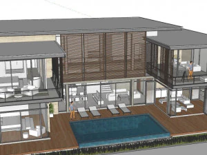 SU model of a single-family villa 3D Model
