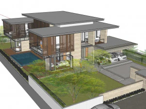 SU model of a single-family villa 3D Model